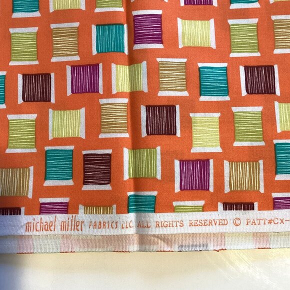 2 Michael Miller "Cool Spools" Cotton Fabric Material Sewing Quilting - Picture 5 of 9